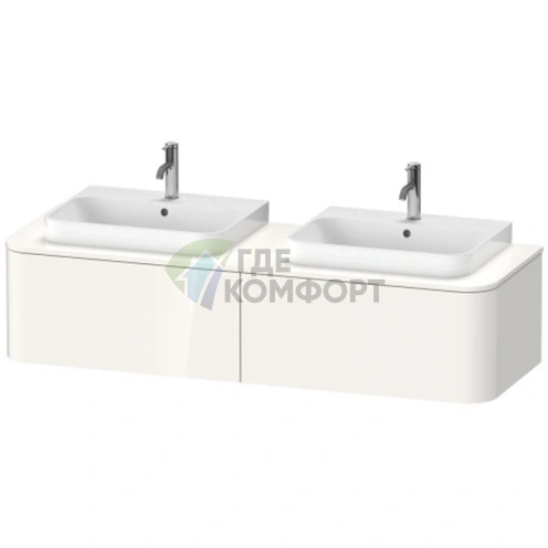 Подвесная тумба Duravit Happy D.2 Plus, 1600 мм, 2 ящика, белый глянец (HP4936B2222) - фото 1