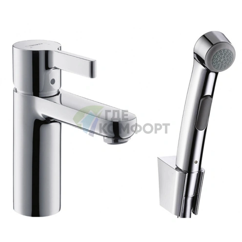 Набор для биде Hansgrohe Metris S: смеситель и душ бидетте, хром (31160000) - фото 1