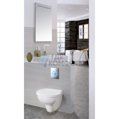 Кнопка смыва Grohe Nova Cosmopolitan Light для подвесного унитаза, хром - фото 6