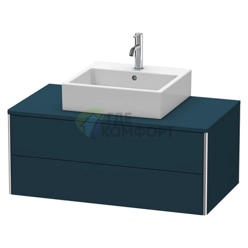Подвесная тумба Duravit XSquare 1000 мм с двумя выдвижными ящиками, цвет темно-синий шелковисто-матовый (XS491109898) - фото 1