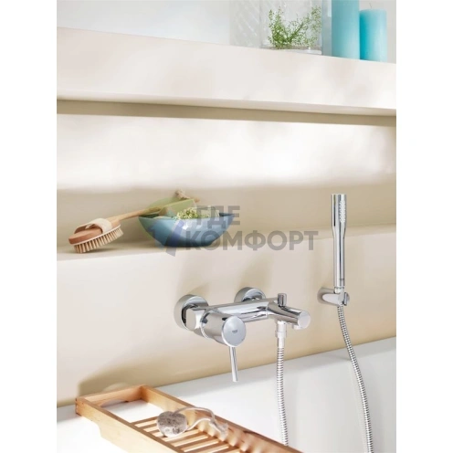 Смеситель Grohe Concetto 32211001 для ванны с душем — готовый комплект - фото 2