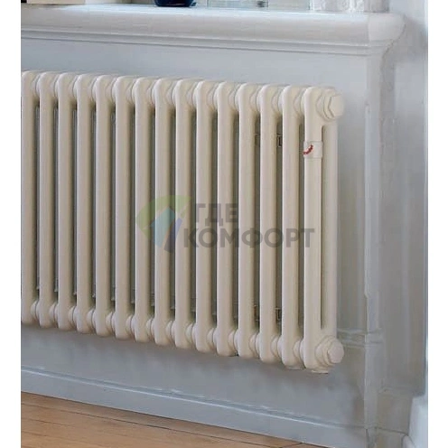 Трубчатый стальной радиатор Zehnder Charleston Z-2056/30 секций с боковым подключением N12 3/4 RAL 9016 - фото 4