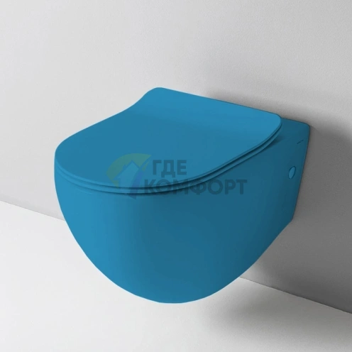 Унитаз подвесной Artceram FILE 2.0 Rimless 36x52 см цвет Avio (FLV004 38 00) - фото 1