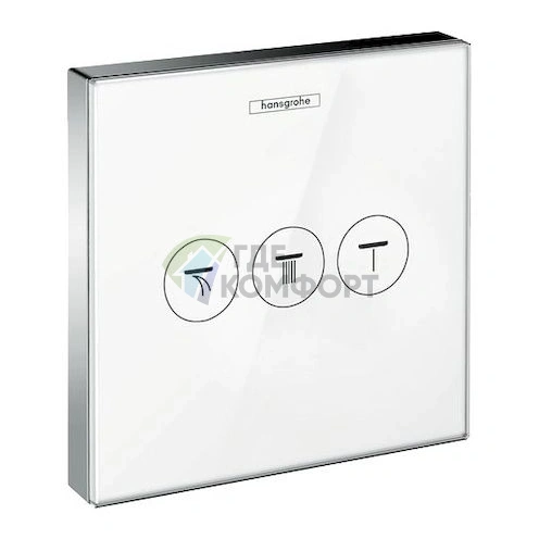 Переключатель потоков Hansgrohe ShowerSelect 15736400 белый, 3 позиции - фото 1