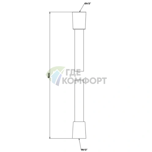 Гибкий шланг Gessi Ingranaggio Darkflex 1,5 м, хром (54137#031) - фото 2