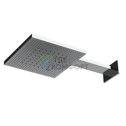 Душевая лейка Almar VELVET DUAL FLOW настенная, 300x300 мм, 2 режима, нержавеющая сталь (E044277.MS) - фото 1