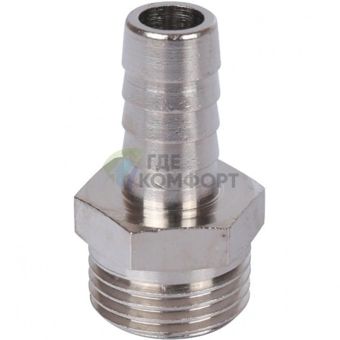 Штуцер НР 1/2x12, никелированный Stout - фото 4