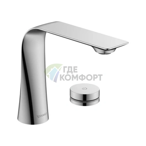 Электронный смеситель Duravit D.1 для раковины – бесконтактный, на батарейках, хром (D11100007010) - фото 1