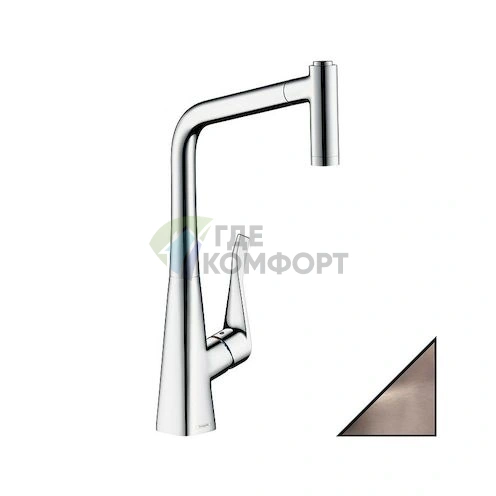Смеситель Hansgrohe Metris 14820800 для кухни с вращающимся изливом - фото 1