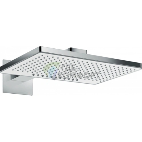 Настенный верхний душ HG Rainmaker Select 460 с держателем, 2 режима струи (Rain/RainStream), белый/хром (24005400) - фото 1
