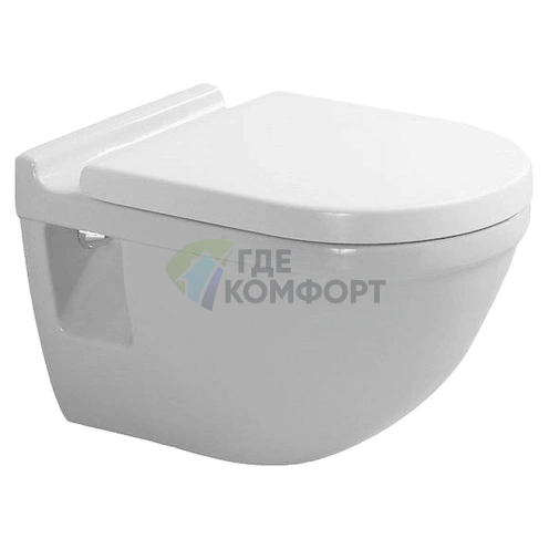 Подвесной унитаз Duravit Starck 3 с инновационной системой смыва — артикул 2201090000 (2201090000) - фото 1