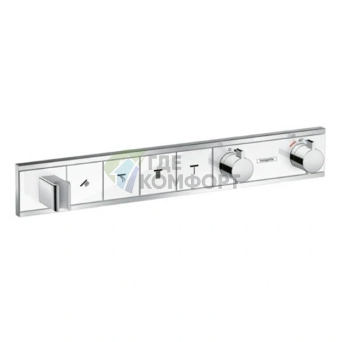 Встраиваемый термостатический смеситель Hansgrohe RainSelect для 4 источников, белый/хром (15357400) - фото 1