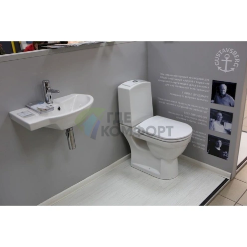 Унитаз-компакт Gustavsberg Logic 5695 с бачком и микролифтом - фото 5
