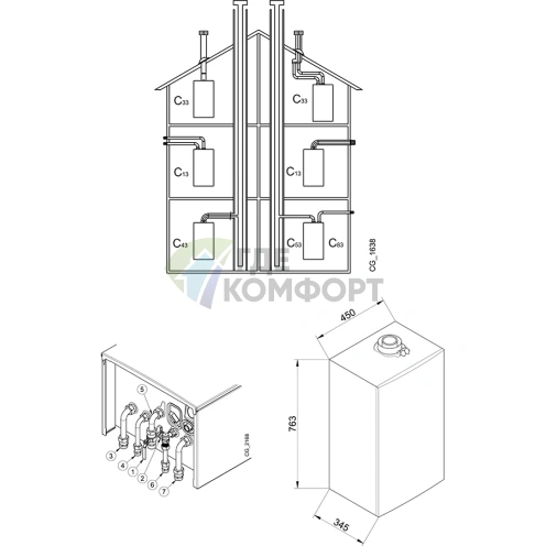 Газовый конденсационный двухконтурный настенный котел Baxi LUNA Platinum+ 1.24 GA - фото 3