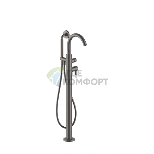 Напольный смеситель для ванны Fantini Icona Classic с ручной лейкой в цвете Matt Gun Metal PVD (53 P5 R080B) - фото 1