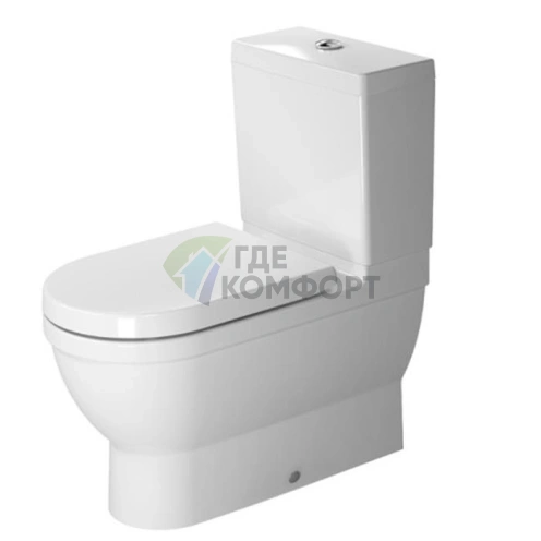 Унитаз Duravit Starck 3 моноблок с отдельным бачком, 705х370 мм, белый (2141090000) - фото 1