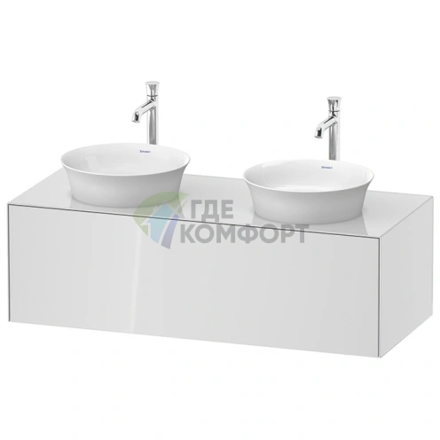 Подвесная тумбочка Duravit White Tulip, 1 выдвижной ящик, белый высокоглянцевый, 408x1300x550 мм (WT4978B8585) - фото 1