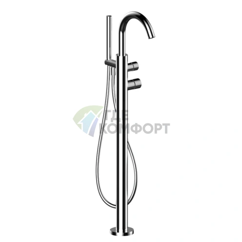 Напольный смеситель для ванны Fantini Nice с ручным душем (хром) (65 02 S080B) - фото 1