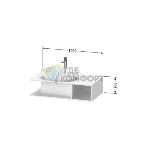 Тумба подвесная Duravit D-Neo компактная, Black Oak (DE492901616) - фото 2