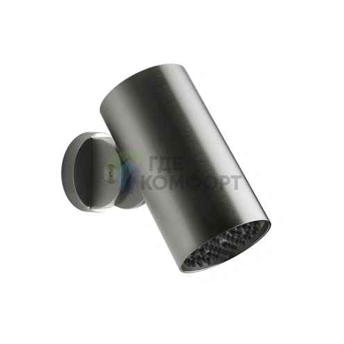 Верхний душ GESSI 316 FLESSA 79 мм с эффектом водопада, цвет Black Metal Brushed PVD (57207#707) - фото 1