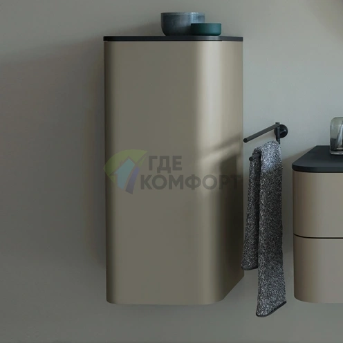 Декоративный топ Duravit Happy D.2 Plus для шкафов HP1260/HP1261, цвет Графит суперматовый (HP030008080) - фото 1