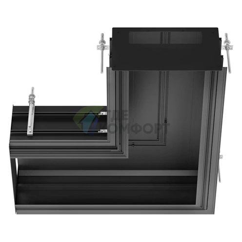 Угловой профиль GESSI BINARIO 740x740 мм, Black XL (без подготовки под модули) (61041#299) - фото 1