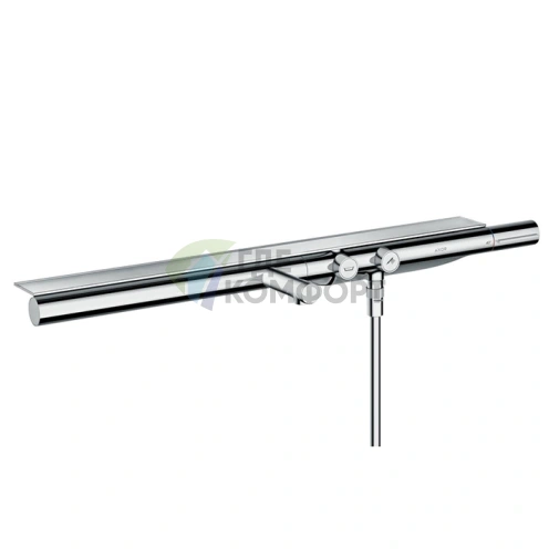 Настенный термостат для ванны AX Showers с полкой, 713х70 мм, 2 розетки, хром (45420000) - фото 1