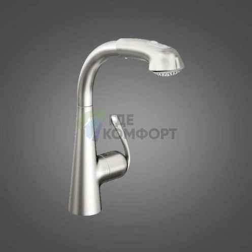 Смеситель Grohe Zedra для кухни с выдвижной лейкой - фото 4