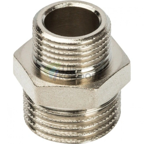 Ниппель STOUT НН переходной 1/2 x 3/8 никелированный - фото 2