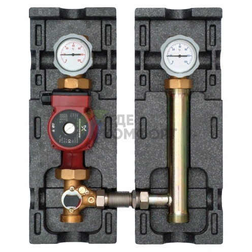 Насосная группа Meibes V-MK 1 с насосом Grundfos Alpha2 L 25-60 со смесителем ME 66833.10 - фото 1