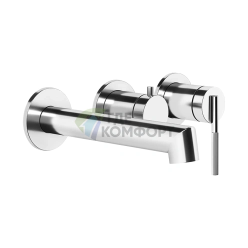 Gessi Ingranaggio: Встраиваемый смеситель на 2 выхода с переключателем и изливом в хроме (63542#031) - фото 1