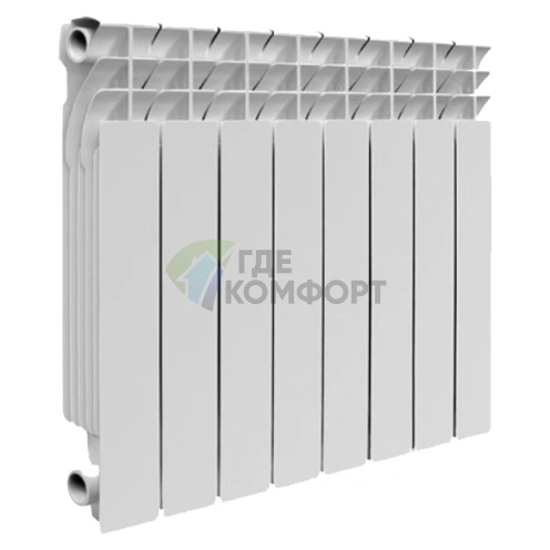 Радиатор биметаллический Smart Installations 500008 BiEasy One 500 8 секций - фото 1