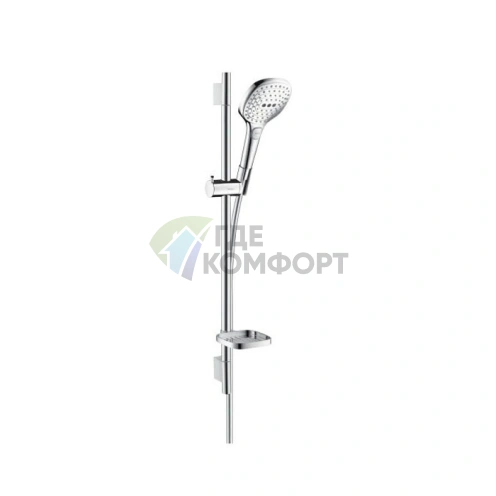 Душевой набор HG Raindance Select E с технологиями 3jet Rain, RainAir и WhirlAir в цвете хром (26620000) - фото 1