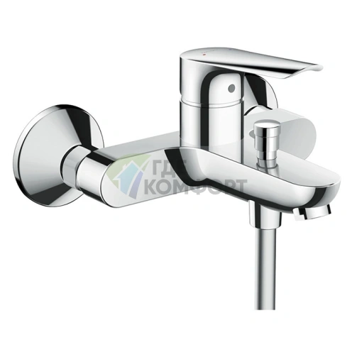 Смеситель для ванны Hansgrohe Logis E настенный с переключателем на душ (71403000) - фото 1