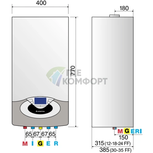 Газовый конденсационный настенный котел Ariston Genus Premium EVO System 24 - фото 6