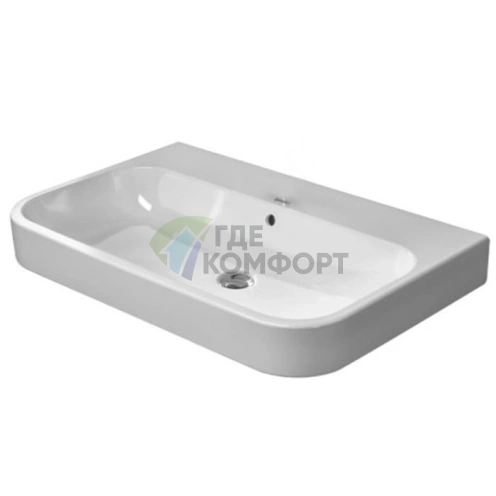 Раковина Duravit Happy D2 для мебели 1000x505 мм, белая, без отверстий, с заглушкой для перелива (2318100060) - фото 4