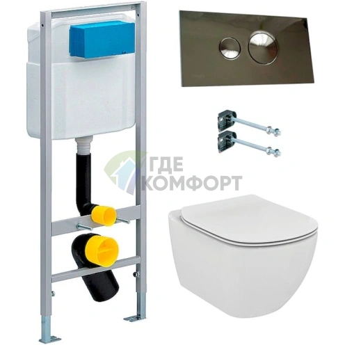 Комплект инсталляции Viega Eco plus с унитазом Ideal Standard Tesi и сиденьем с микролифтом - фото 1