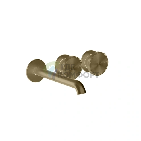 Смеситель для раковины GESSI Origini встраиваемый с изливом на 3 отверстия, цвет Finox Brushed Nickel (66090#149) - фото 1