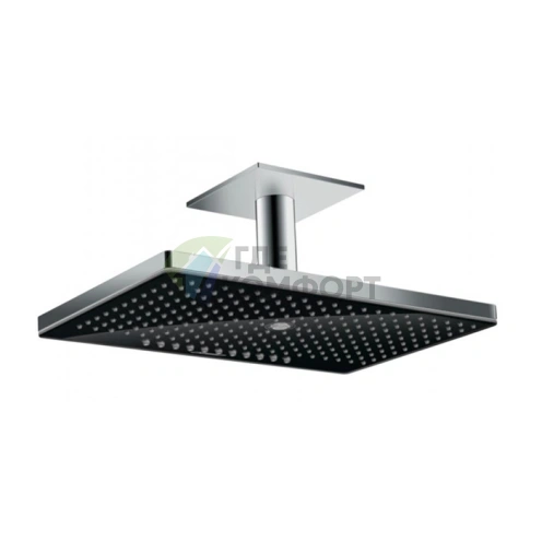 Потолочный душ HG Rainmaker Select 460 с держателем, 3 режимами струи (черный/хром) (24006600) - фото 1