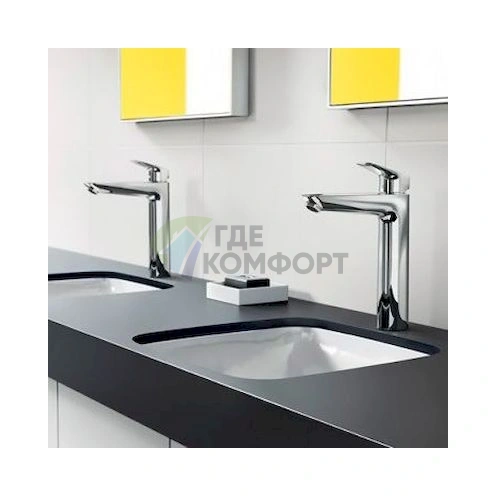 Стильный смеситель Hansgrohe Logis 71090000 для раковины - фото 3