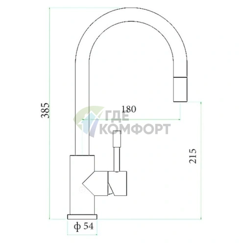 Смеситель для кухни Zorg Inox Cloria из нержавеющей стали - фото 2