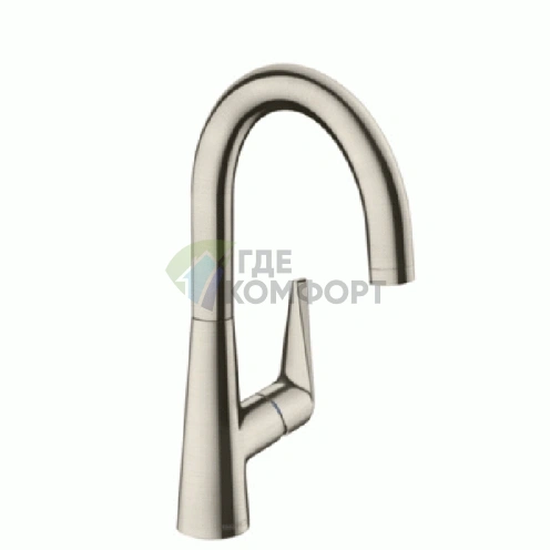 Кухонный смеситель Hansgrohe Talis S M51 однорычажный, цвет под сталь (72810800) - фото 1