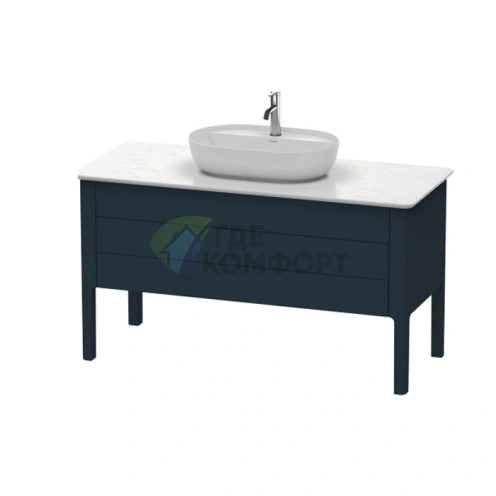 Напольная тумба Duravit Luv с 2 выдвижными ящиками, 743x1388x570,1 мм, темно-синий шелковисто-матовый (LU956609898) - фото 1