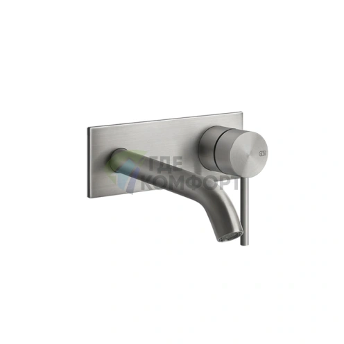Встраиваемый смеситель GESSI 316 с изливом 147 мм, цвет steel brushed (54088#239) - фото 1