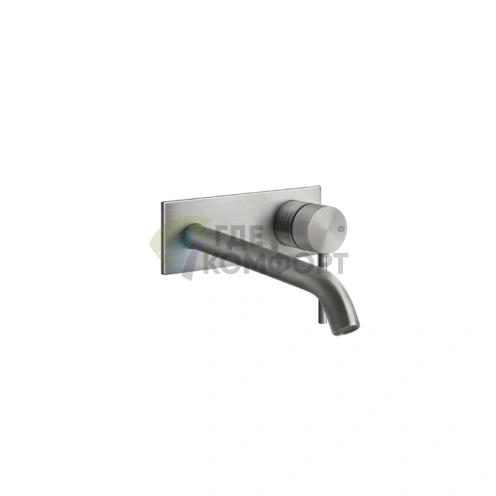 Встраиваемый смеситель для раковины GESSI 316 с изливом 200-170 мм, цвет steel brushed (54390#239) - фото 1