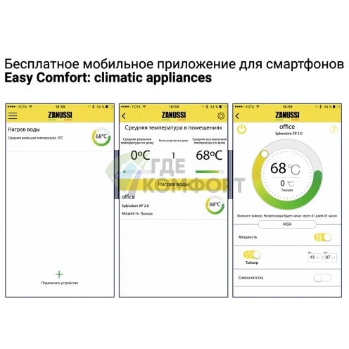 Водонагреватель Zanussi ZWH/S 30 Splendore XP 2.0 Silver WI-FI - фото 3