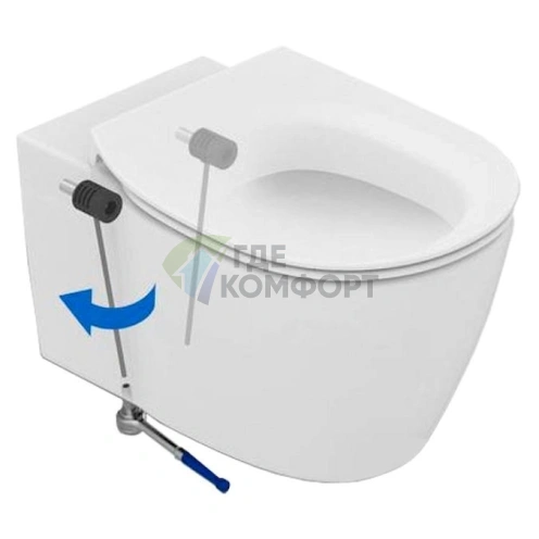 Комплект унитаза с инсталляцией: чаша Ideal Standard Connect AquaBlade, сиденье с микролифтом и шумоизолирующая система Geberit - фото 3