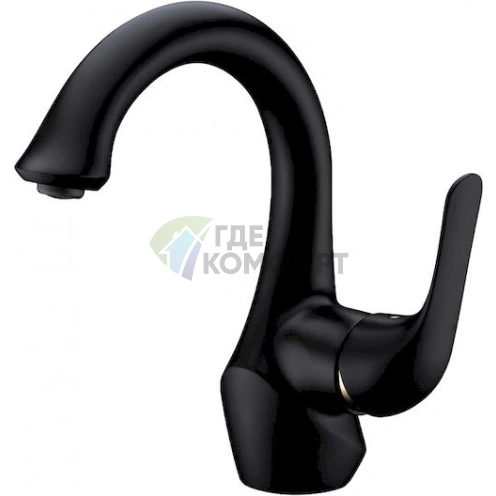 Смеситель для раковины Lemark Swan LM5406BG: элегантный дизайн в цвете шампань с хромированными деталями - фото 1