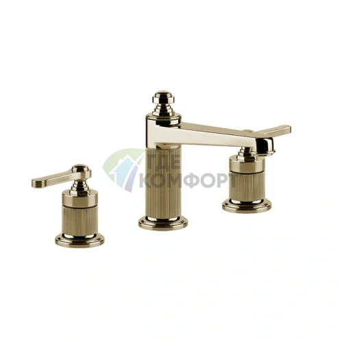 Смеситель для раковины GESSI VENTI20 на 3 отверстия, цвет Brass PVD (65012#710) - фото 1