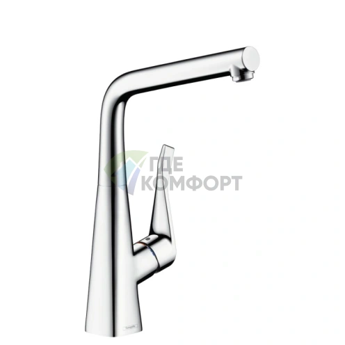Смеситель для кухни Hansgrohe Metris с поворотным изливом, хром (14822000) - фото 1
